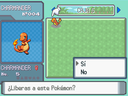 Liberando a un Pokémon DP