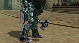 Player with mace