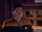 Enrique Muniz an Bord der Defiant
