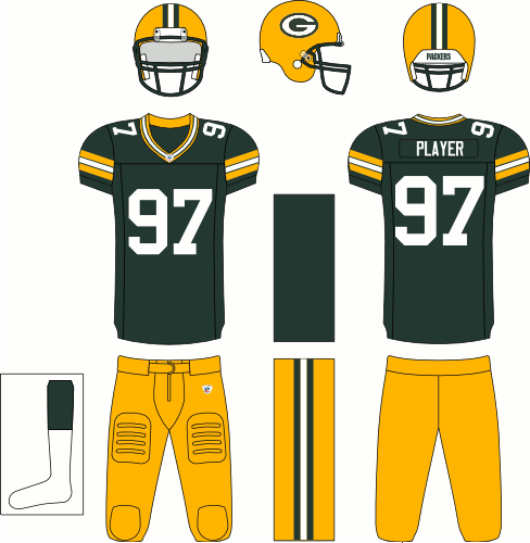 Green Bay Packers uniforms by CoachFieldsOfNOLA on DeviantArt