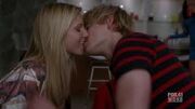 Glee Brittany and Sam Kiss in Blame it On The Alcohol