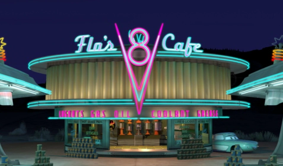 Image - Flo's v8 cafe.png - Pixar Wiki - Disney Pixar Animation Studios