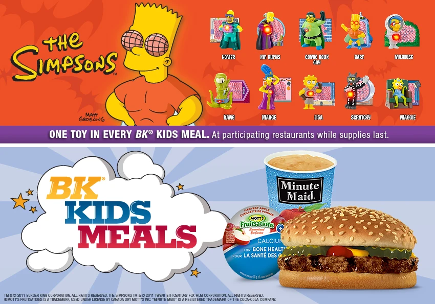 The Simpsons (Burger King, 2011) Kids Meal Wiki