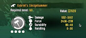 Lvl. 60 Gabriel's Sledgehammer