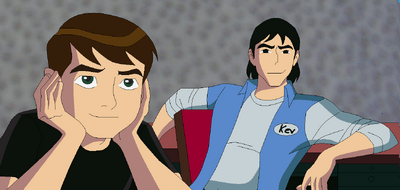 Ben y kevin viendo tele