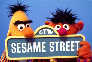Ernie bert ctw sign