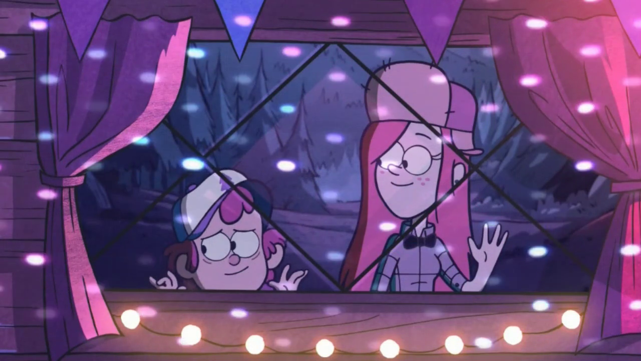 Image S1e7 Dipper Wendy Window Party Png Gravity Falls