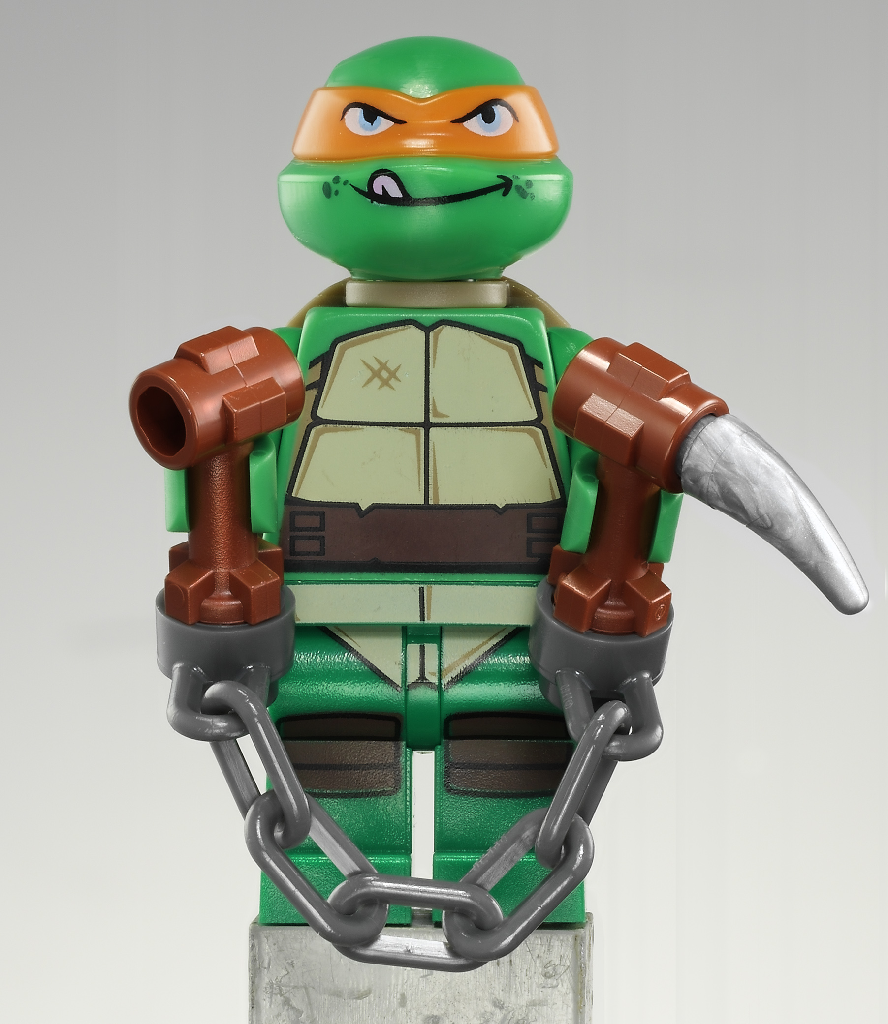 michelangelo lego keychain