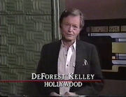 Kelley on TNG set