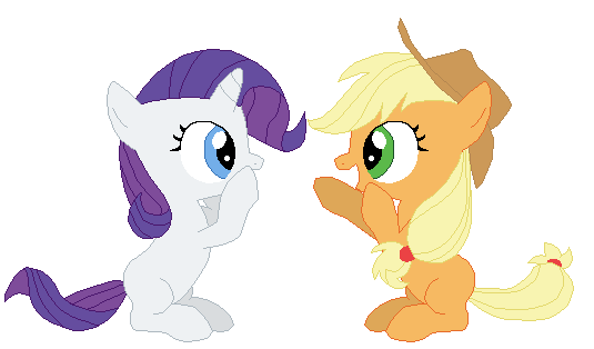 FANMADE Rarity and Applejack bffs by tomdantherock