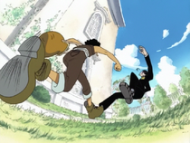Usopp Punches Kuro