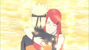Kushina dá o seu último abraço em Naruto